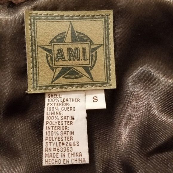 Brown Suede Leather Jacket Size S - Picture 4 of 5